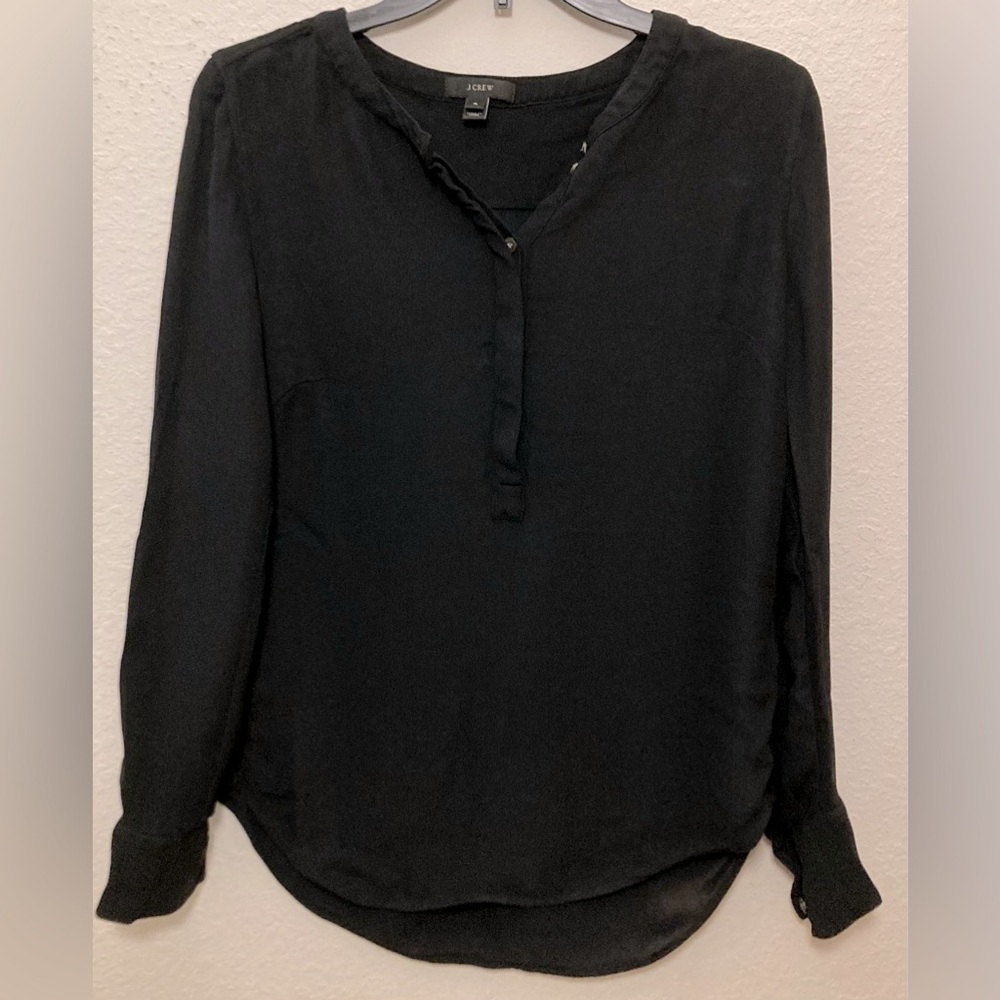 J. Crew Black Blouse